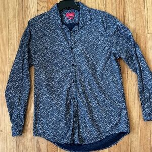 Zara mens  blue shirt XL bottom up